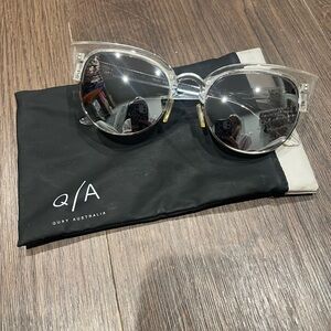 Quay Australia Silver Oversized Sunglasses